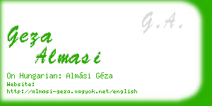 geza almasi business card