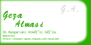 geza almasi business card